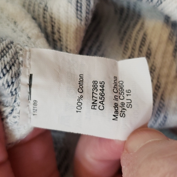 J. CREW BLUE & WHITE STRIPED NAUTICAL HOODIE SWEATSHIRT POCKETS XS - Picture 5 of 9